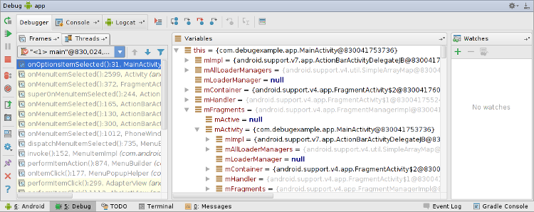 Android Studio Debugger